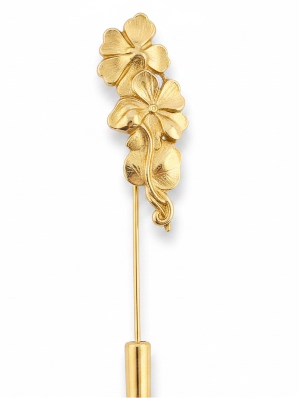 Gold Floral Stick Pin